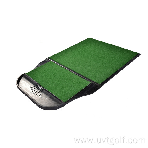 Golf Practice Mat With Rubber Base&Ball Tray